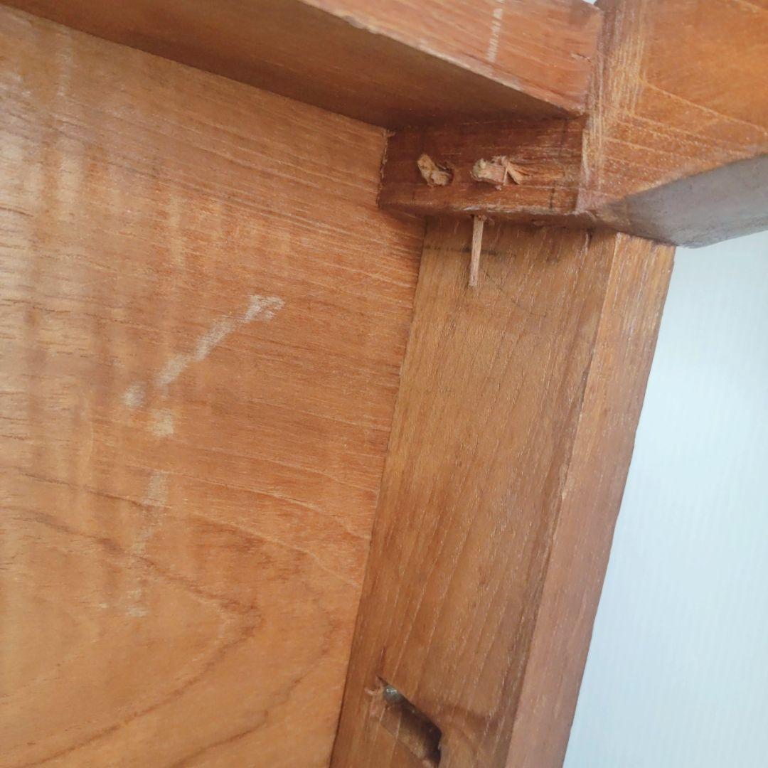 【美品】アンティーク調 猫脚彫刻 木製テーブル ダークブラウン 長方形