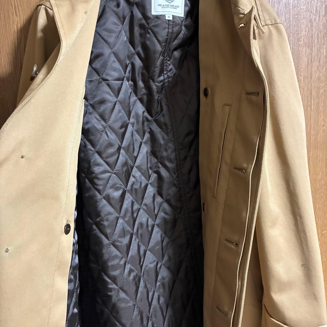 【超美品】撥水ステンカラーコート Mサイズ　ベージュ　BEAMS HEART