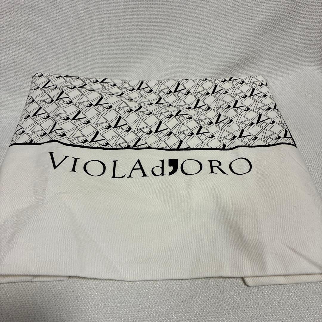 ヴィオラドーロ　ビアンカ　M ブラックXトープ　トートバッグ　ノットハンドル