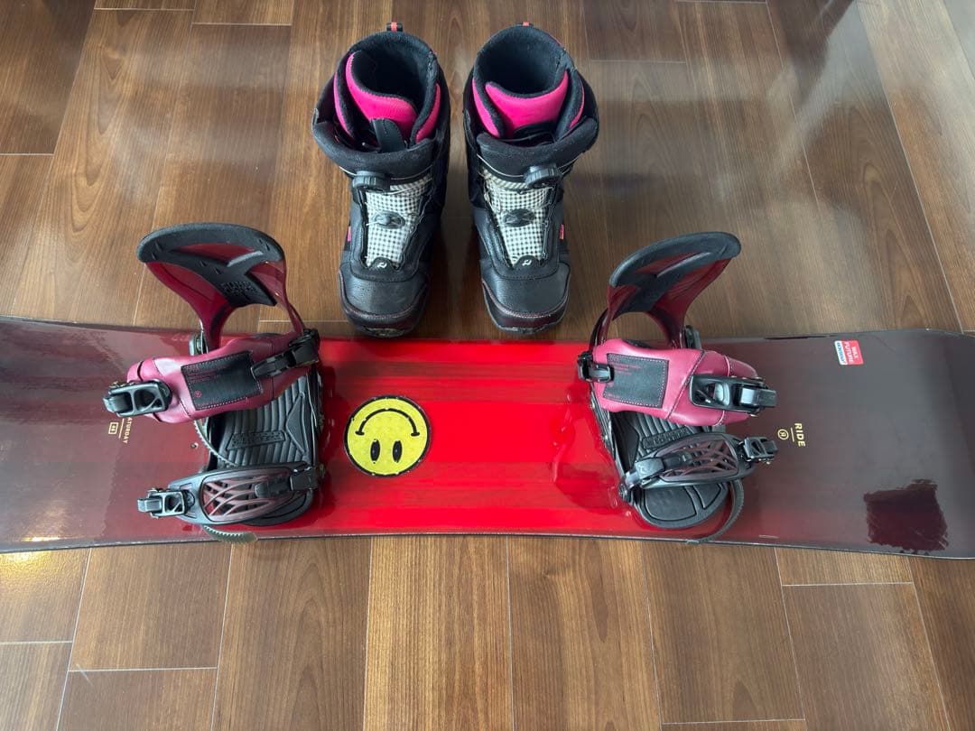 u*i様 RIDE レディース スノーボード3点セット 初心者向け