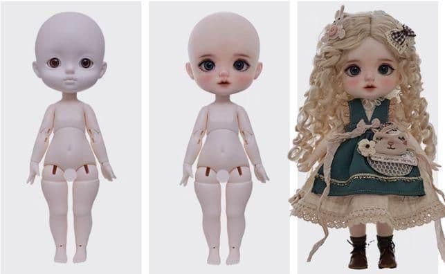 AX949 BJD 1/6 ドール本体 Plums 球体関節人形 ハンドメイド