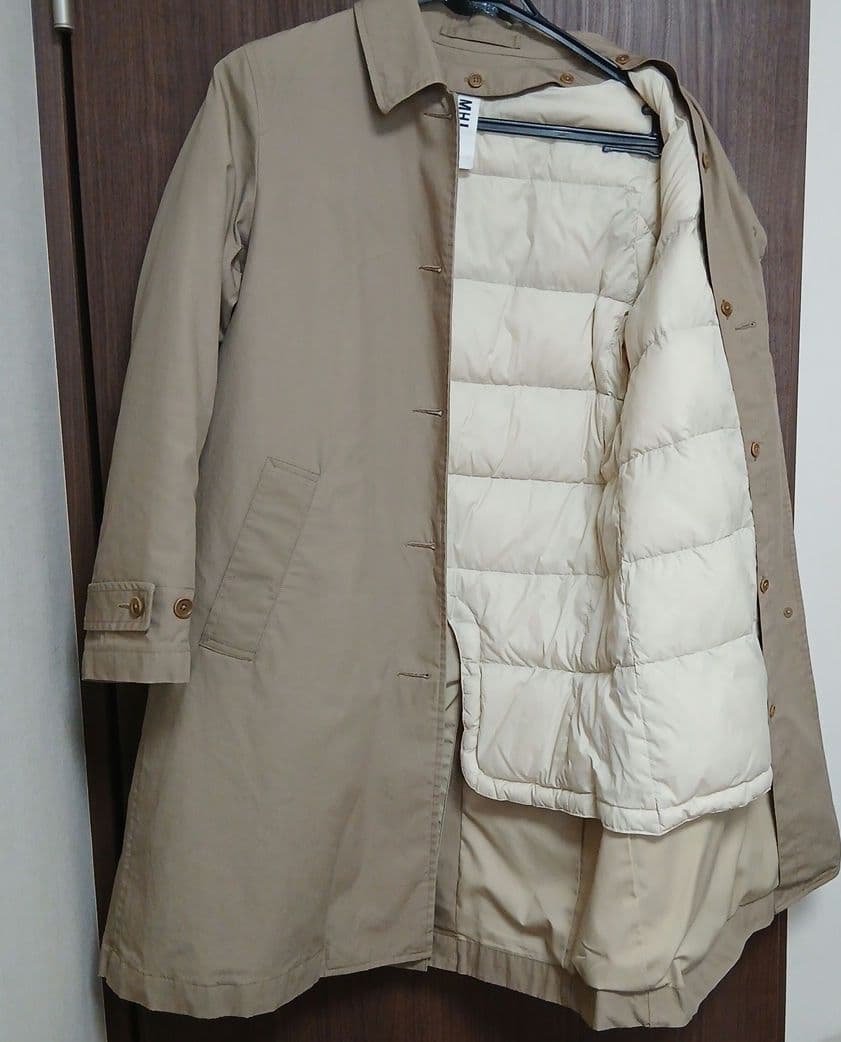 MHL. ダウンライナー付き　ベージュステンカラーコート　2way