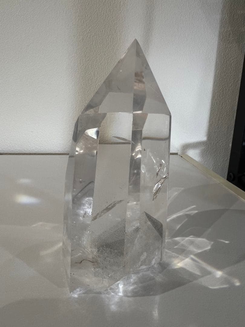 ファントム 六角柱 ポイント 水晶 天然石 虹 レインボー