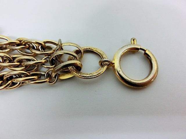 希少 CHANEL シャネル ラインストーン ブレスレット 3連