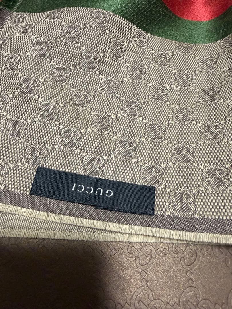 GUCCI GGパターン ストール フリンジ付き