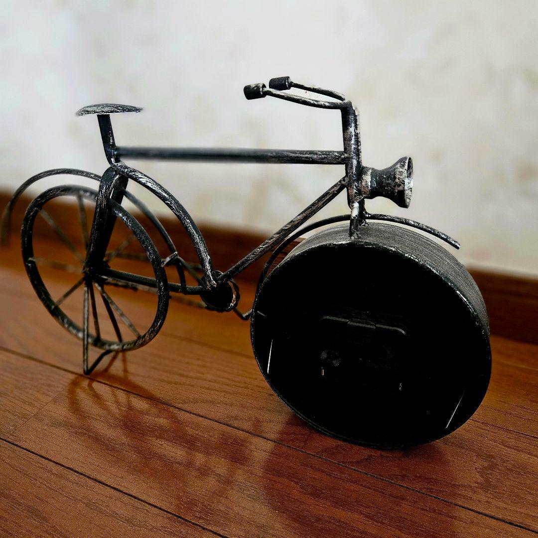 昭和アンティーク限定品　自転車型置時計 ブラック