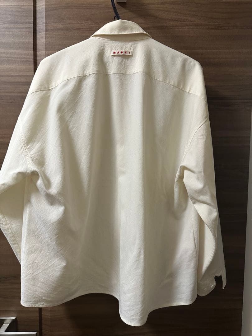 白*様 MARNI TROPICAL WOOL ウールロングスリーブシャツ 23