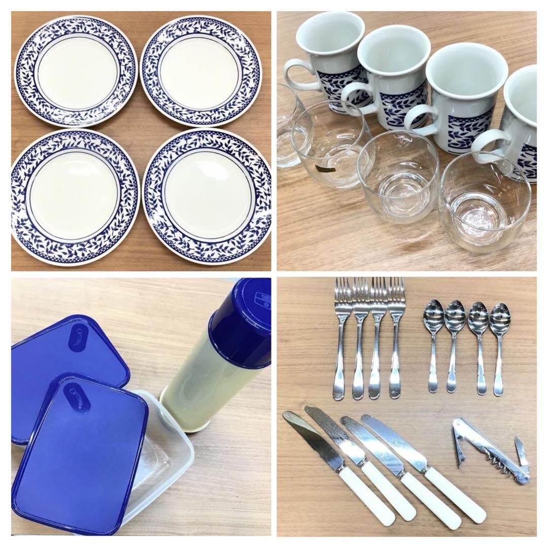 未開封 英国製 ピクニックバスケット OPTIMA ヴィンテージ 4人用