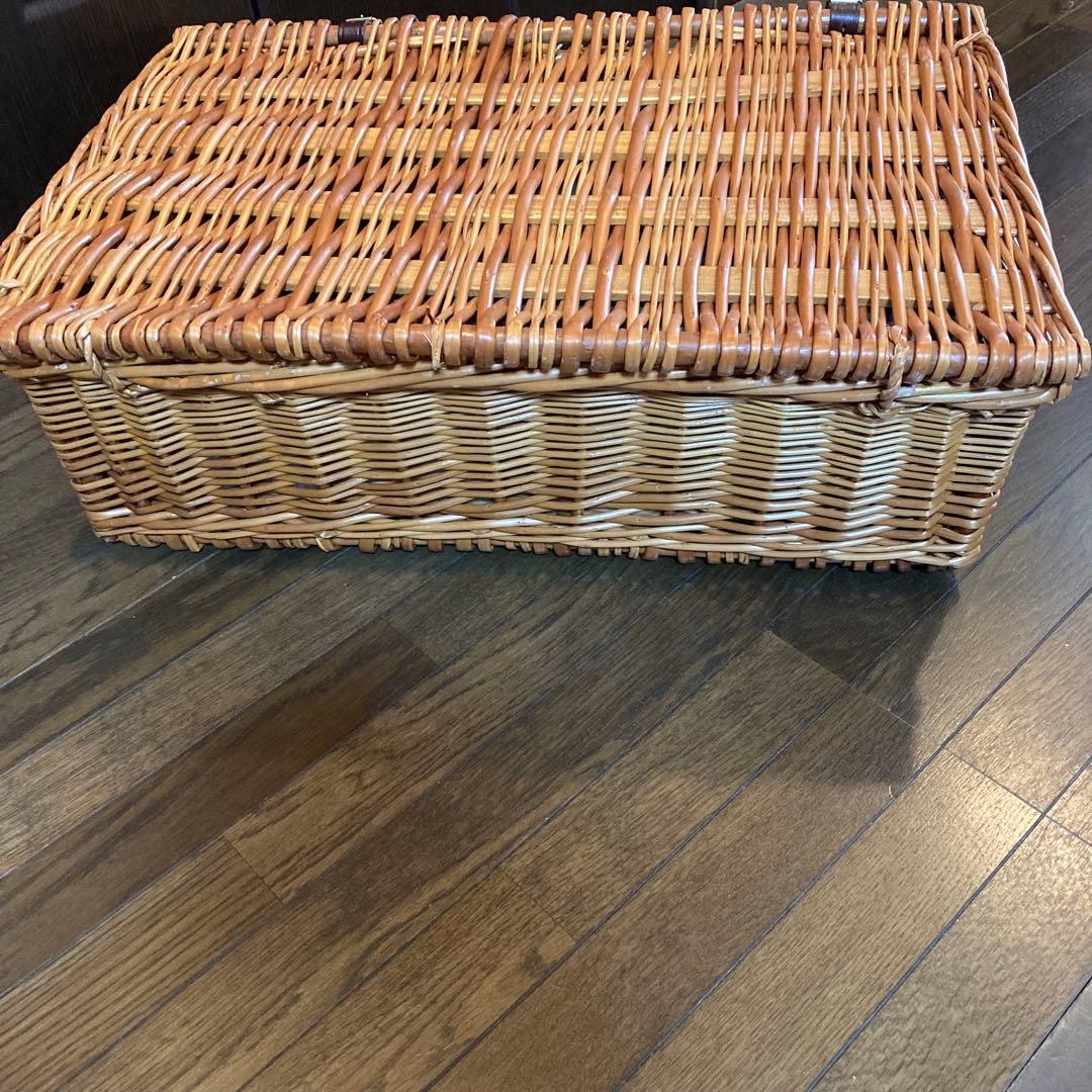 未開封 英国製 ピクニックバスケット OPTIMA ヴィンテージ 4人用