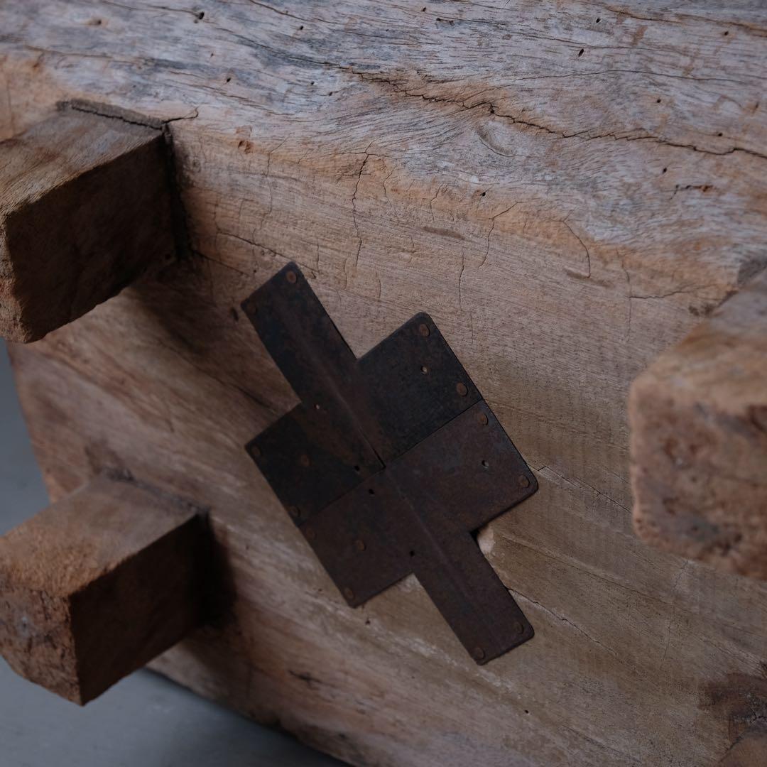 古い木鉢　木皿 臼 こね鉢 プランター オブジェ プリミティブ アンティーク