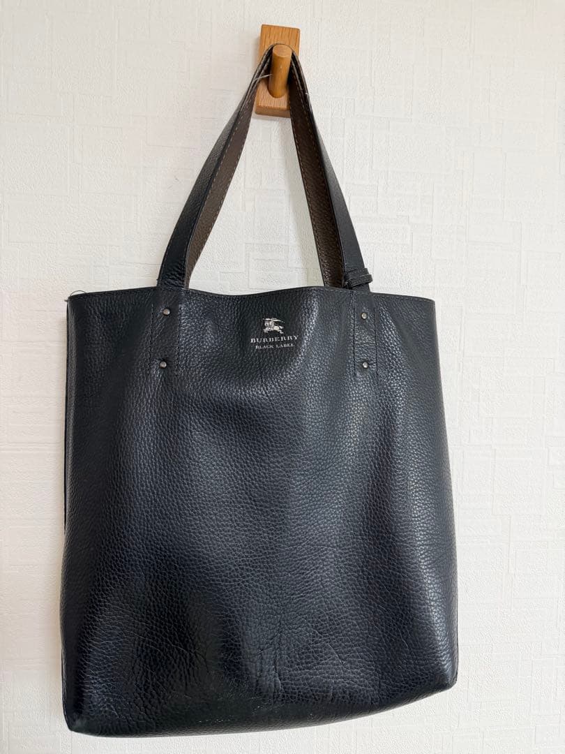 美品★バーバリーブラックレーベル★レザー★リバーシブル★トートバッグ