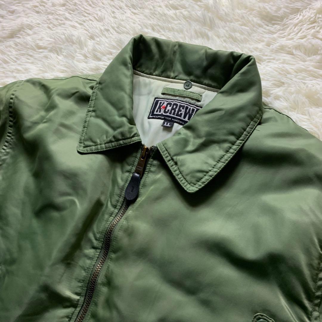 【雰囲気抜群】K CREW フライトジャケット B-15 カーキ LL