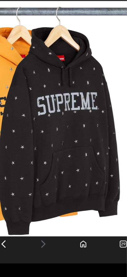 トップス SUPREME Stars Studded Hooded Sweatshirt