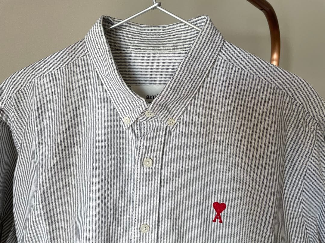 ami ストライプ 長袖シャツ