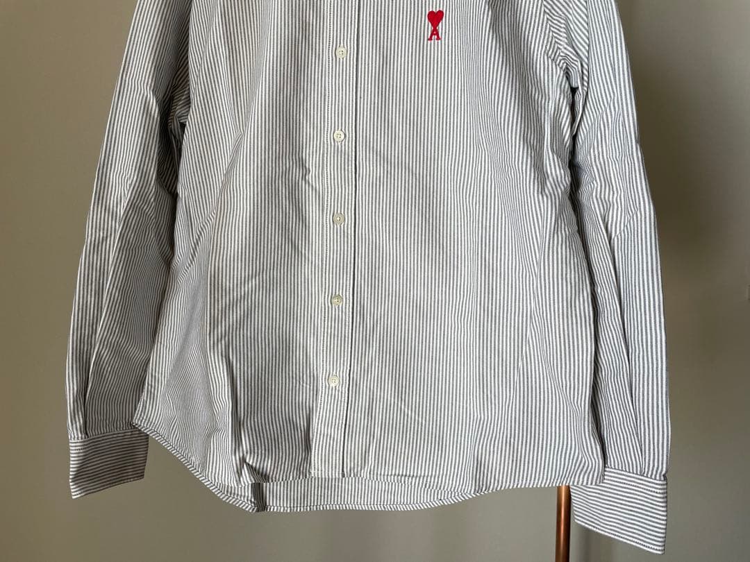 ami ストライプ 長袖シャツ