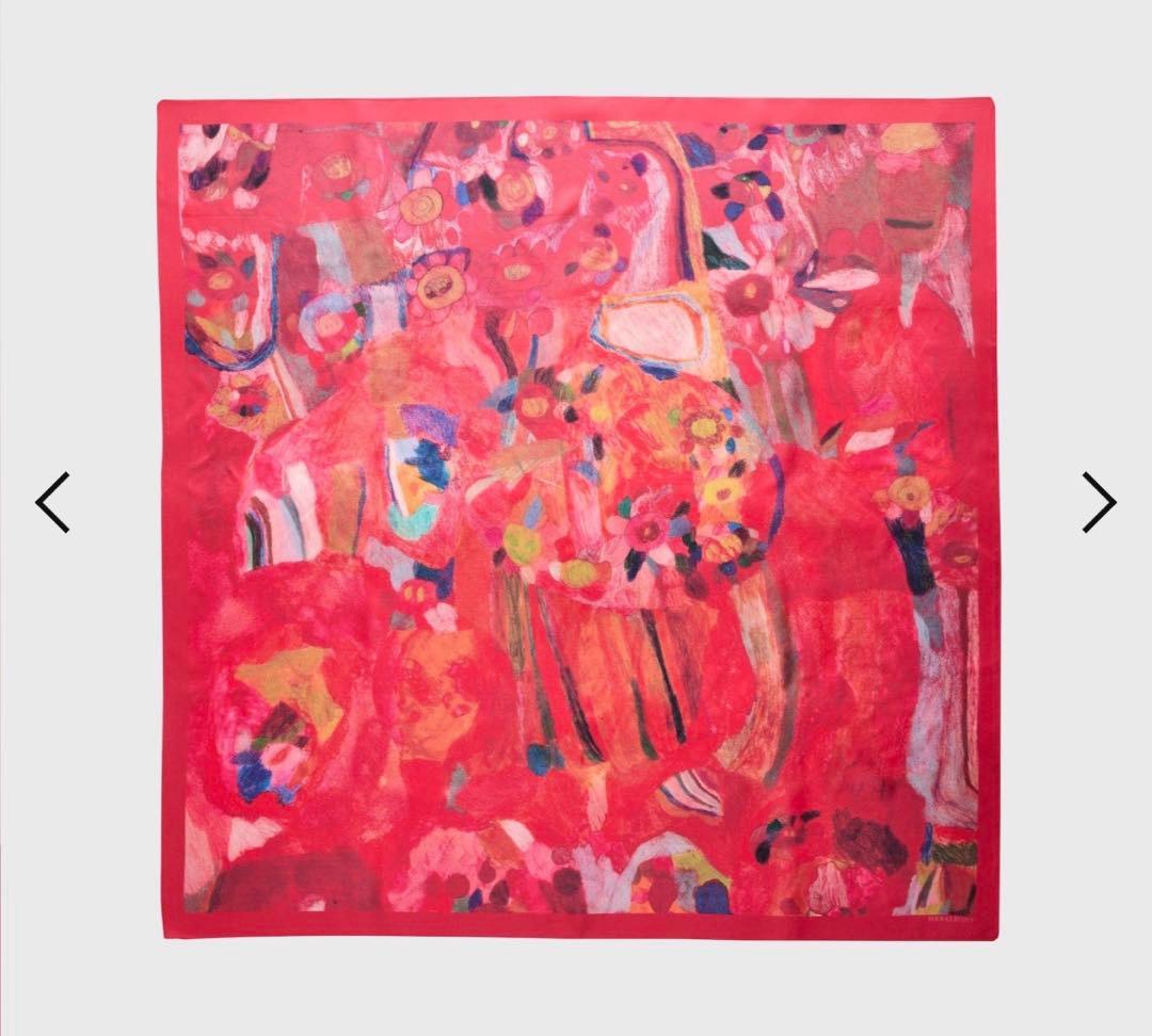 ヘラルボニー　シルクスカーフ