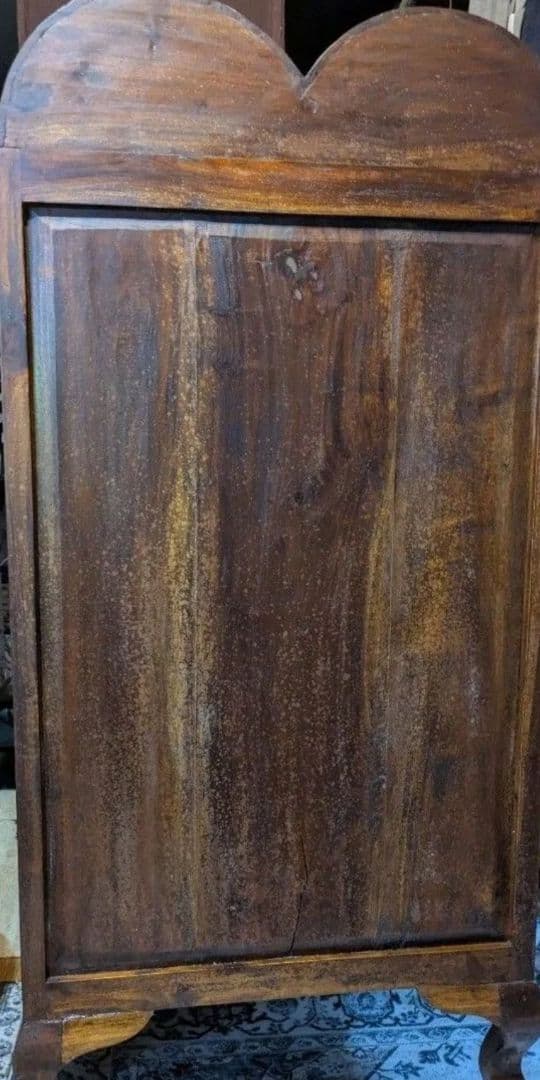 【レア送料無料】アジアンアンティーク調　ドーム型キャビネット　ダークブラウン