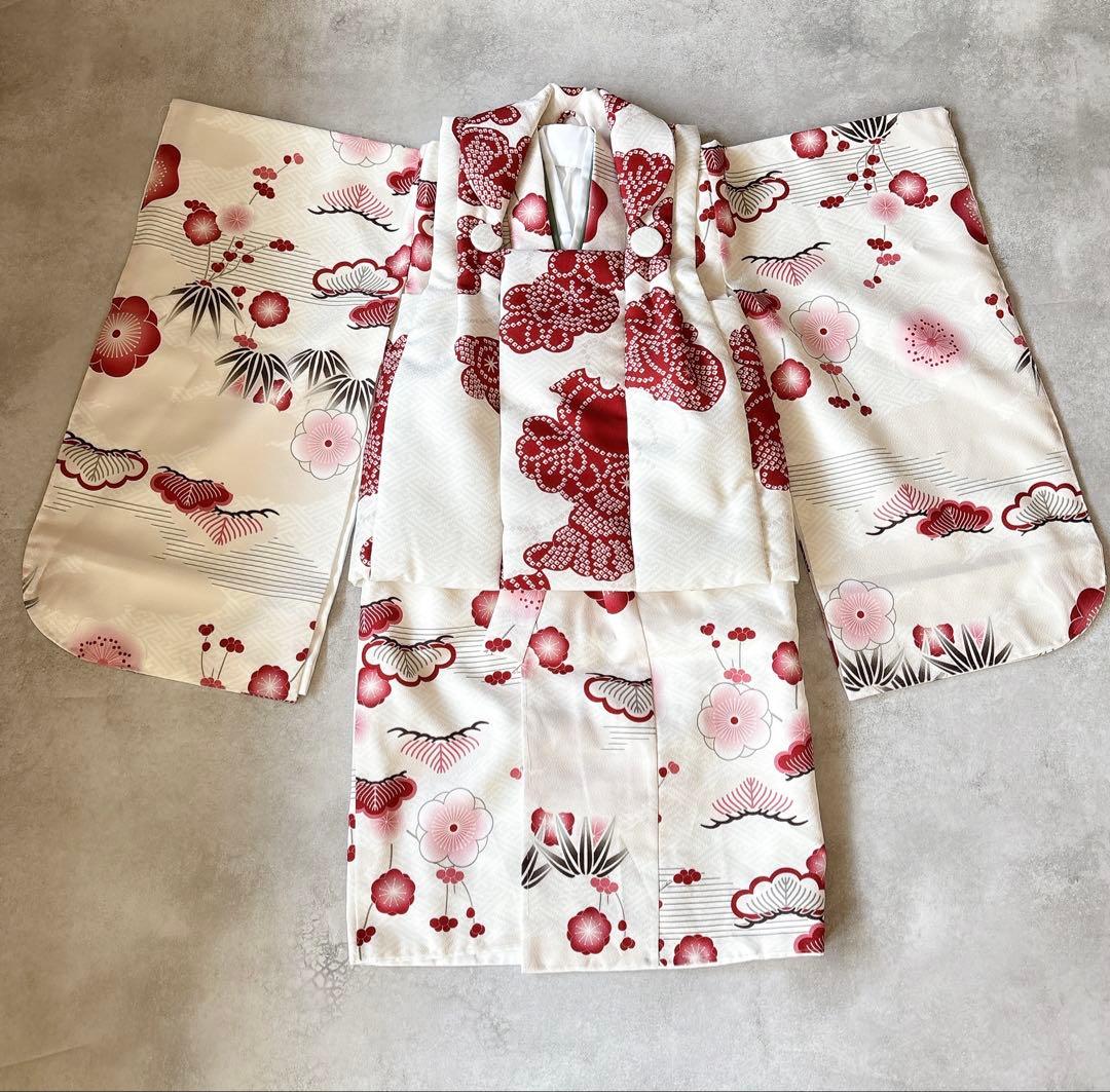 新品 utatane ひよこ商店 七五三 着物 3歳 女の子 被布フルセット