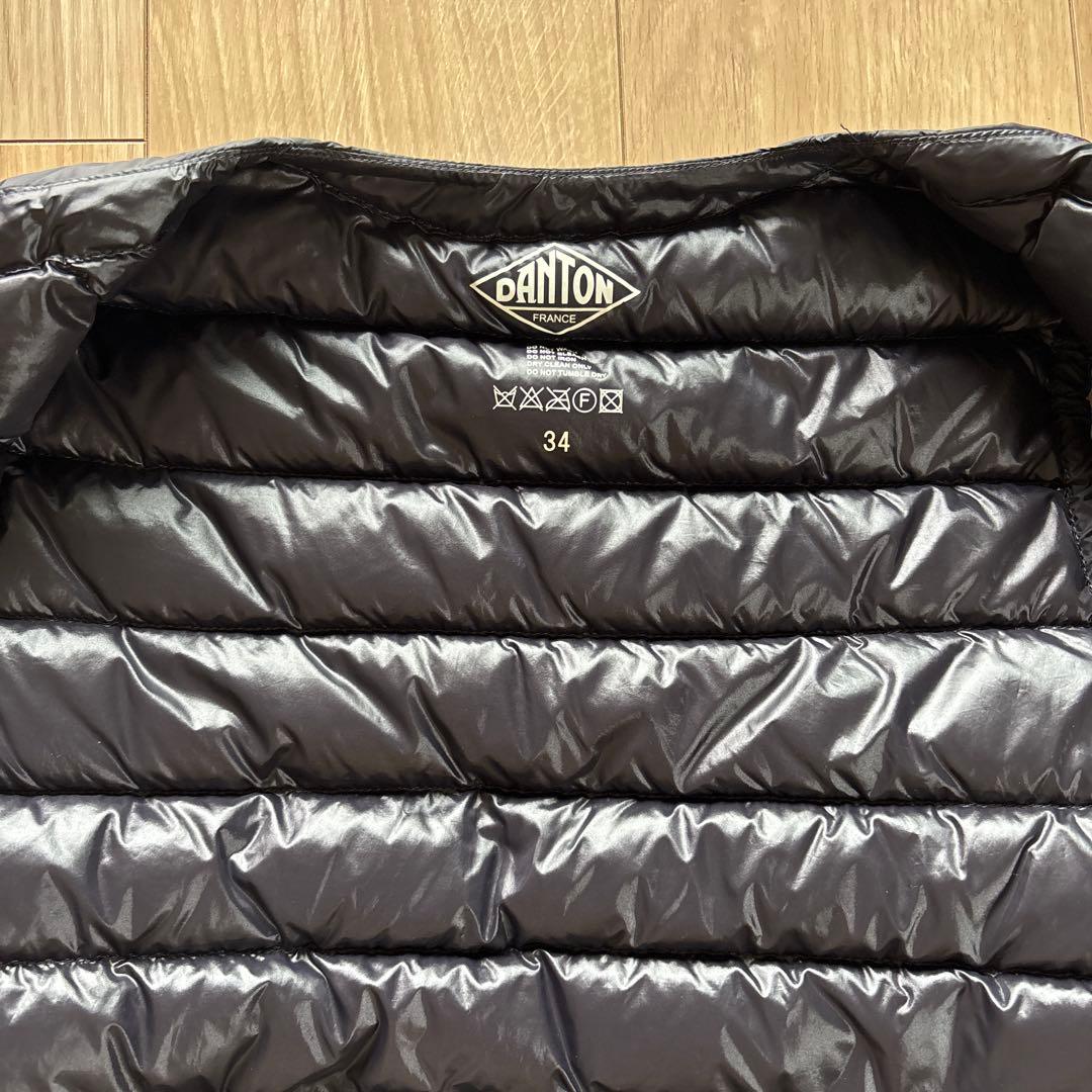 DANTON ダントン ダウンベスト インナーダウン　ブラック 黒 34 XS