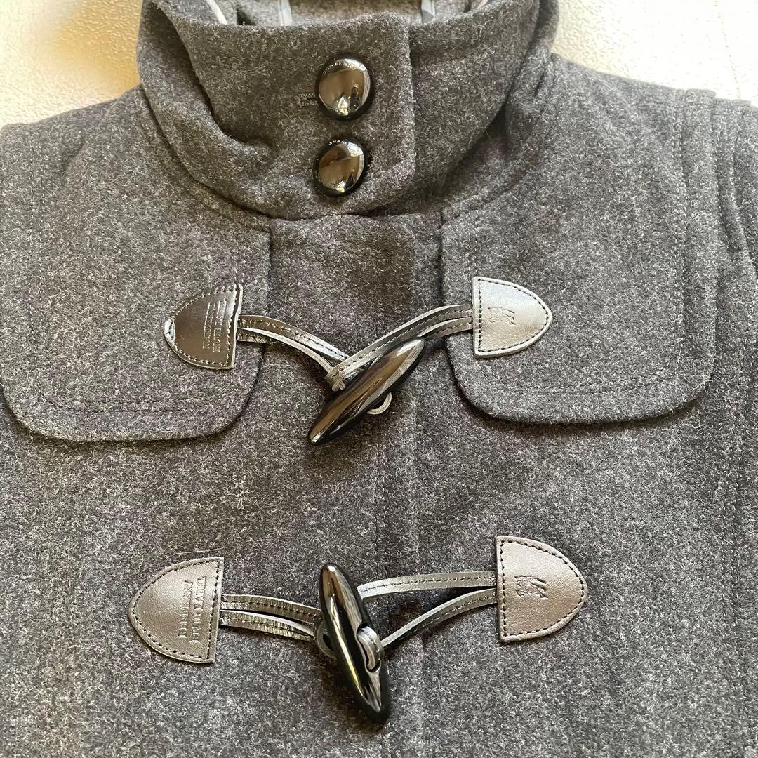 BURBERRY BLUELABEL ショートダッフルコート　チャコールグレー