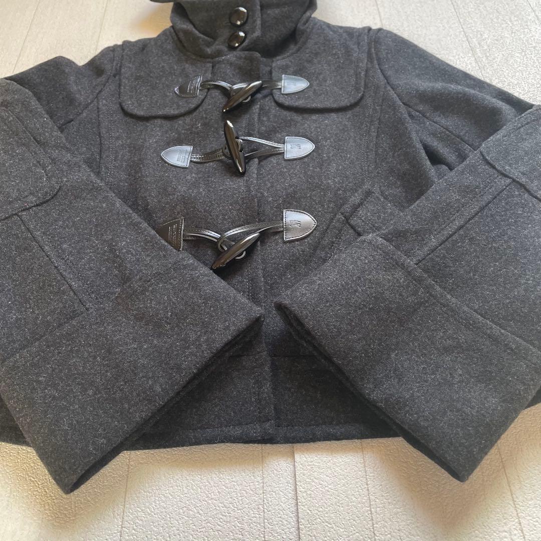 BURBERRY BLUELABEL ショートダッフルコート　チャコールグレー