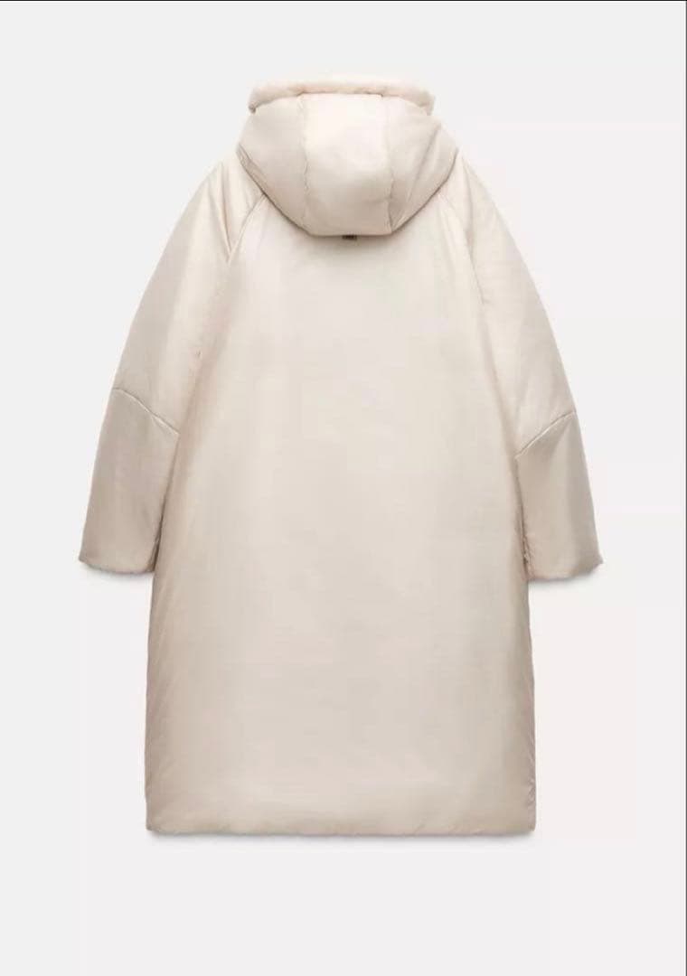 ZARA アンドワンダー　ANDWANDER ロングパファーコート L パール