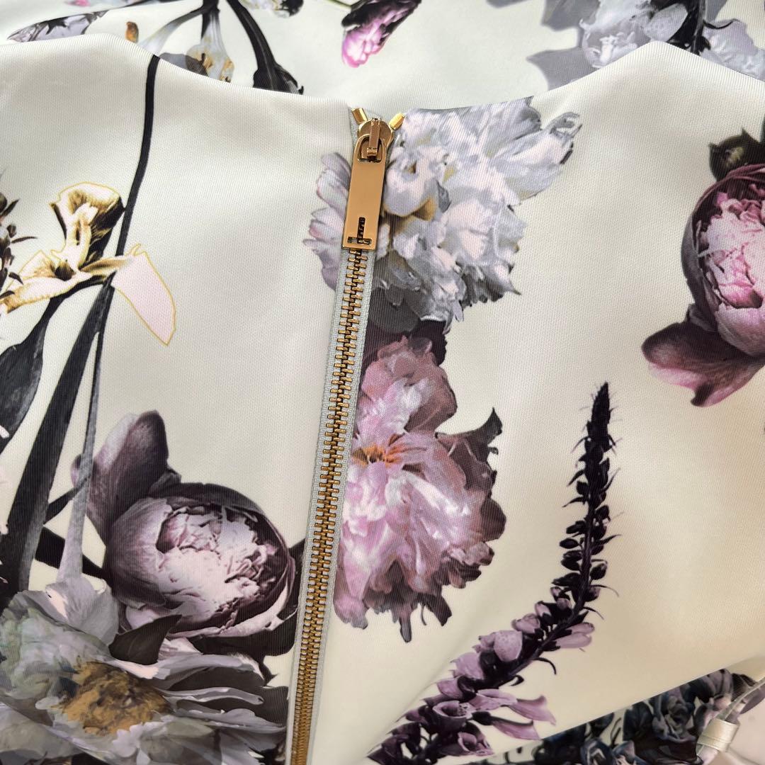 【極美品】TED BAKER 0 花柄 ワンピース ミント　フォーマル