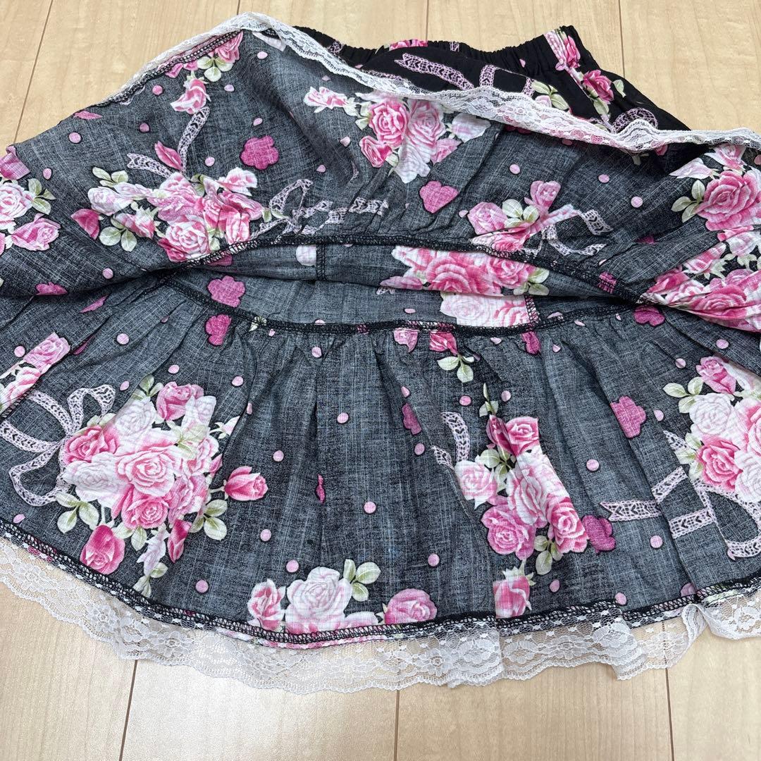 浴衣ドレス　帯　160　地雷系　量産型　y2k　平成　姫系　ギャル ピンク　黒