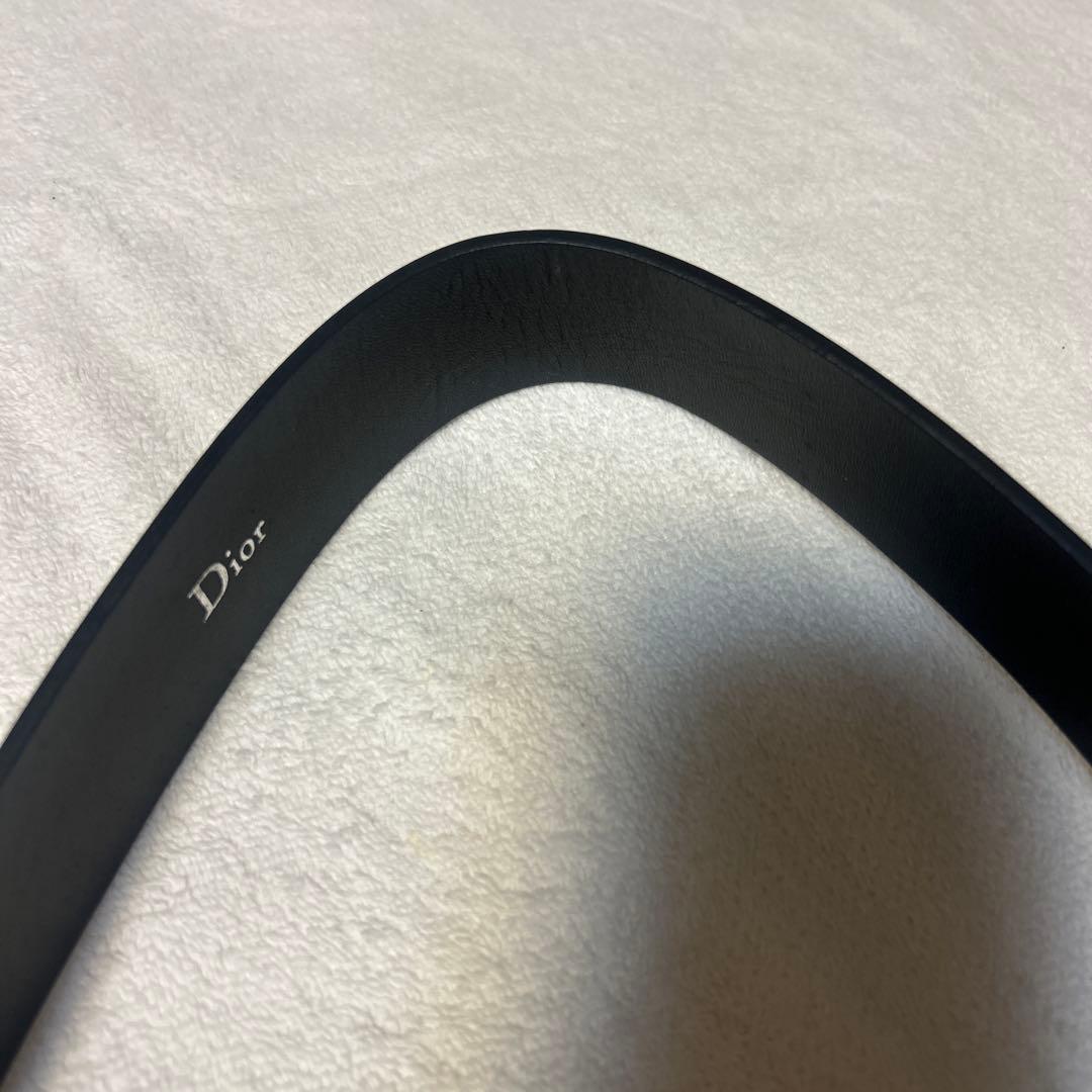 Dior Homme ディオールオム グラデレザーベルト ロゴバックル黒　85