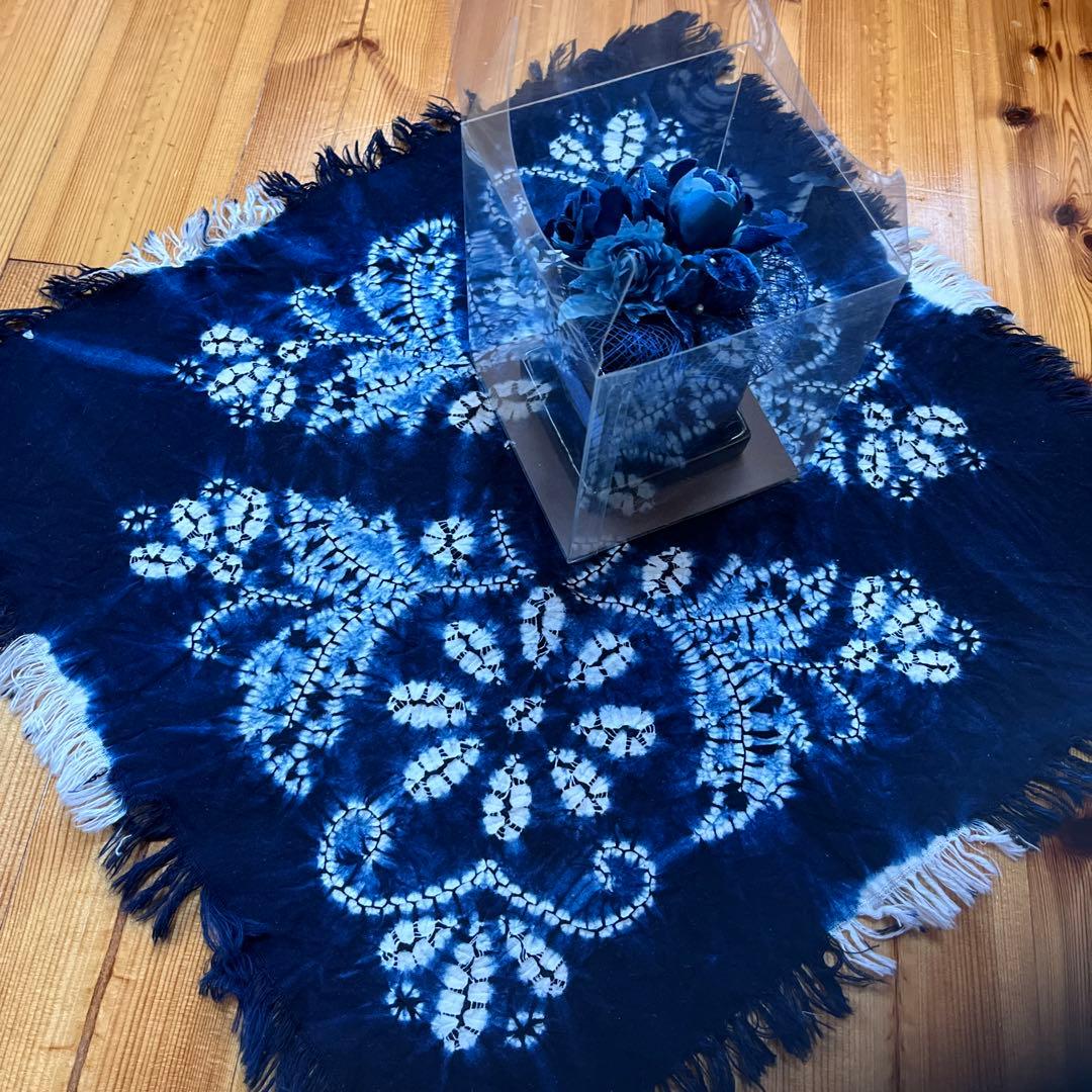 藍染め フラワー アートアレンジ