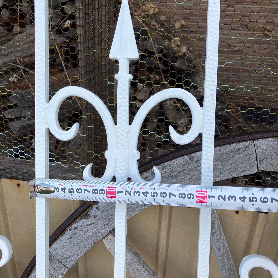 白 面格子 アイアン フェンス 窓枠 ガーデニング ハートフェンス 格子