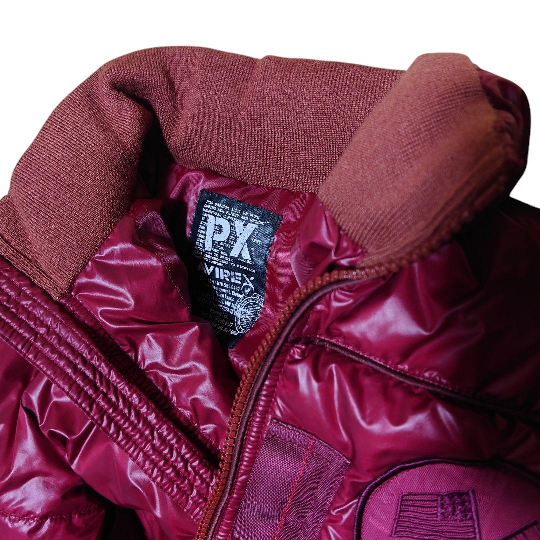 AVIREX(アヴィレックス)、メンズ中綿ブルゾン、ワインレッド、メンズМ