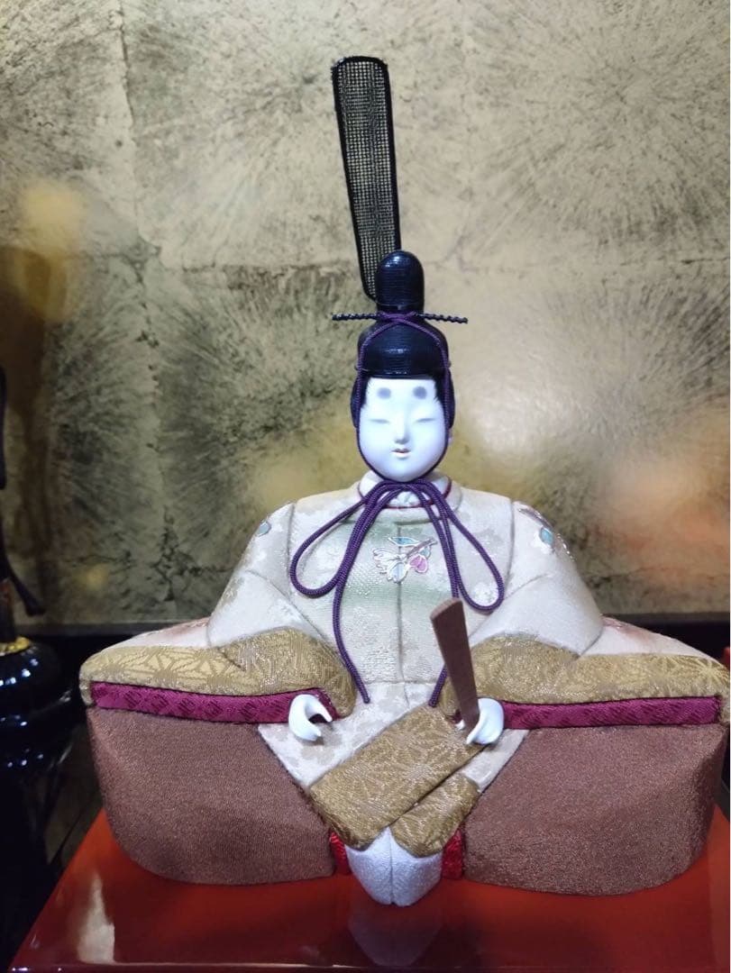 江戸木目込人形　雛人形　親王飾り　雛飾り一式　粋玉作　羽子板　匿名配送