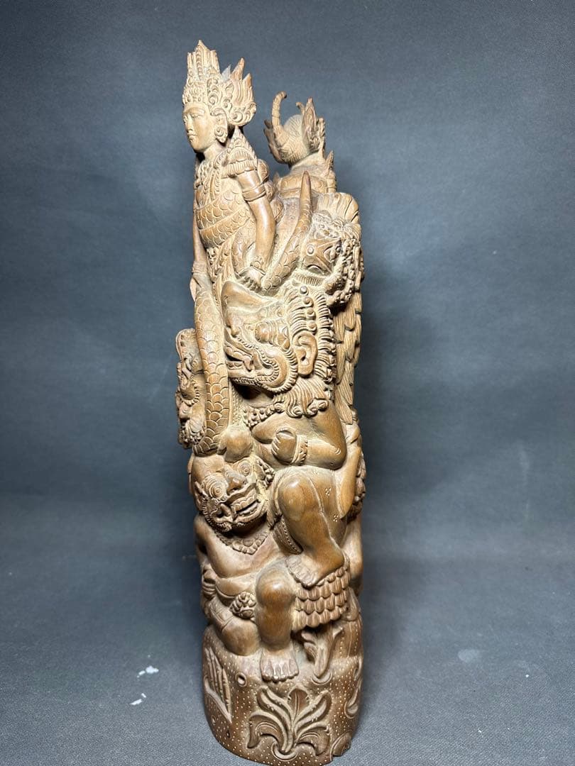 超大型　インドネシア　バリ島　木彫り　ガルーダ　魔除　弁財天　ガネーシャ仏教美術
