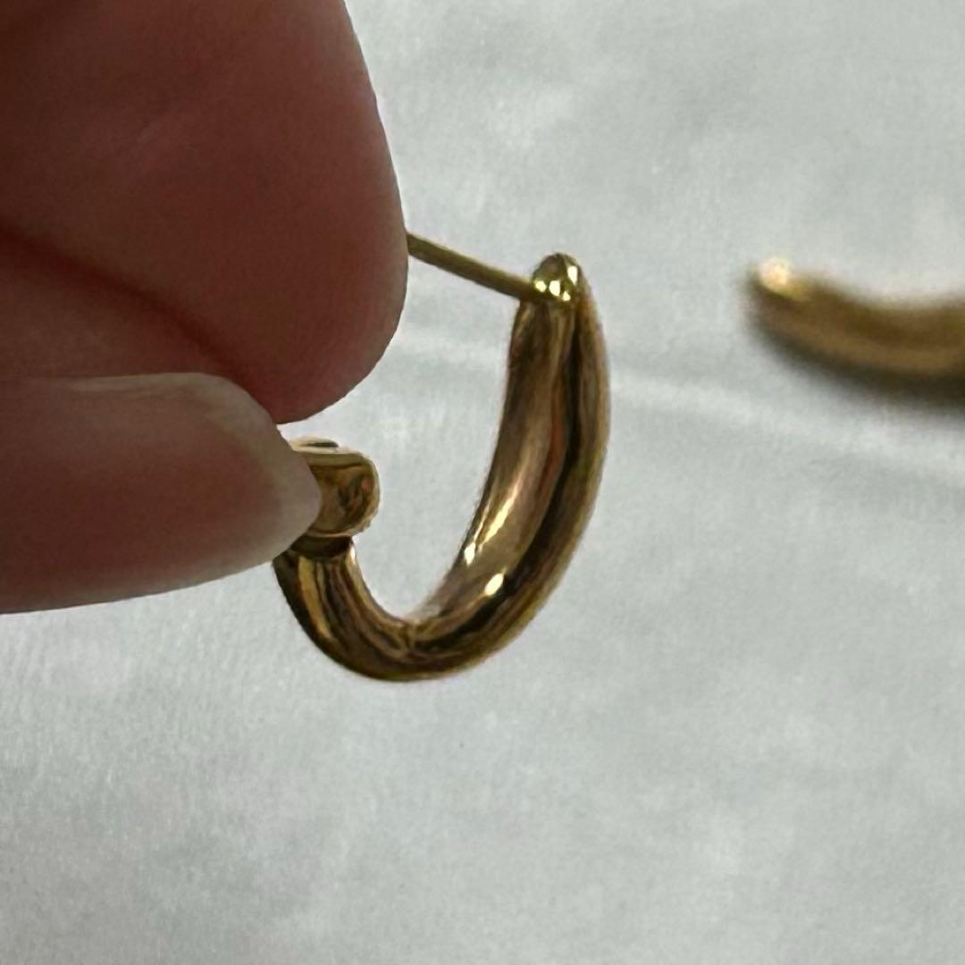 美品　ete チャンキーハグピアス　イエローゴールド　シルバー925 両耳