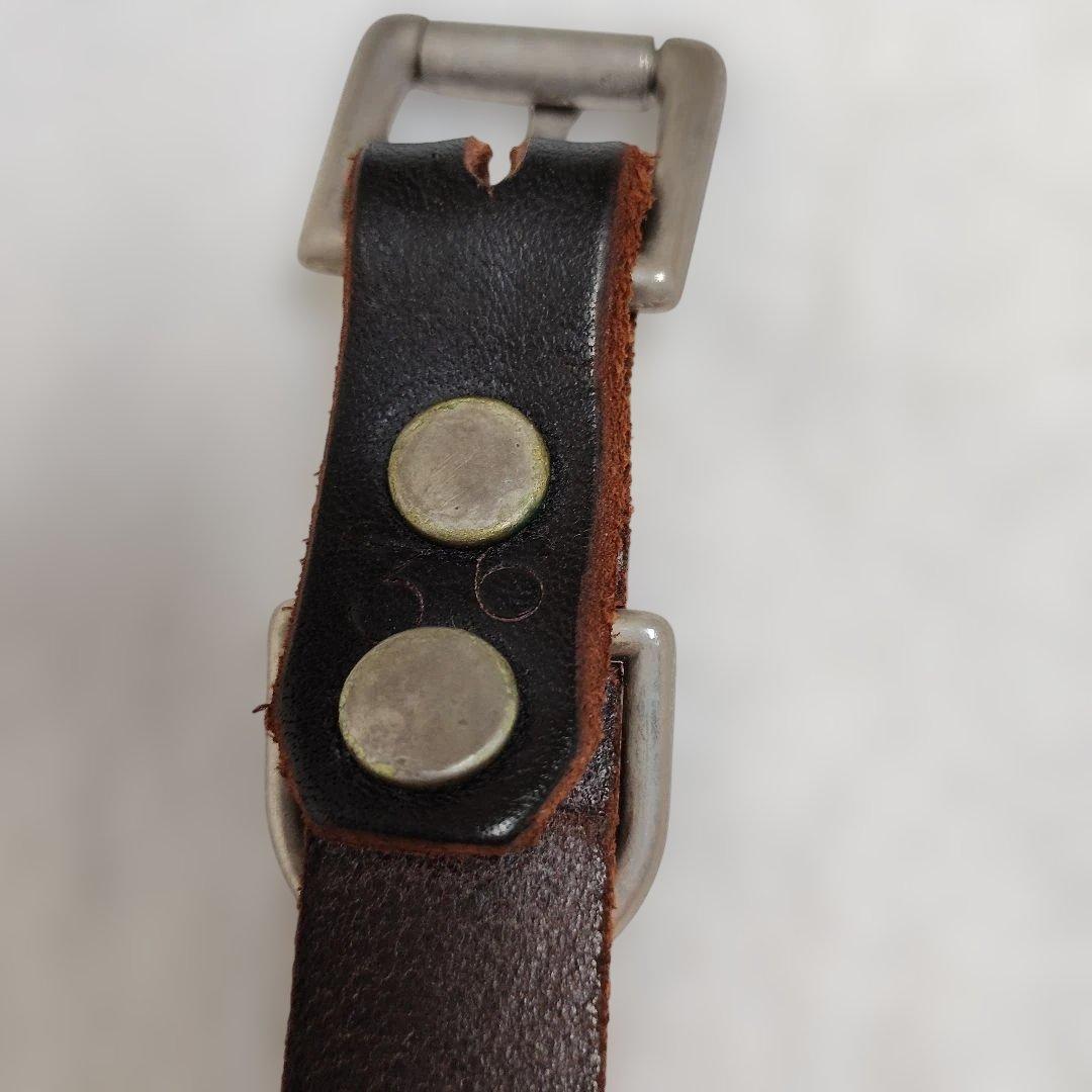 HTC × VICTIM　レザースタッズベルト　ブラック36