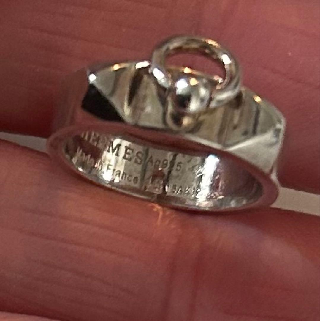 エルメス　コリエ•ド•シアン　シルバーリング　48