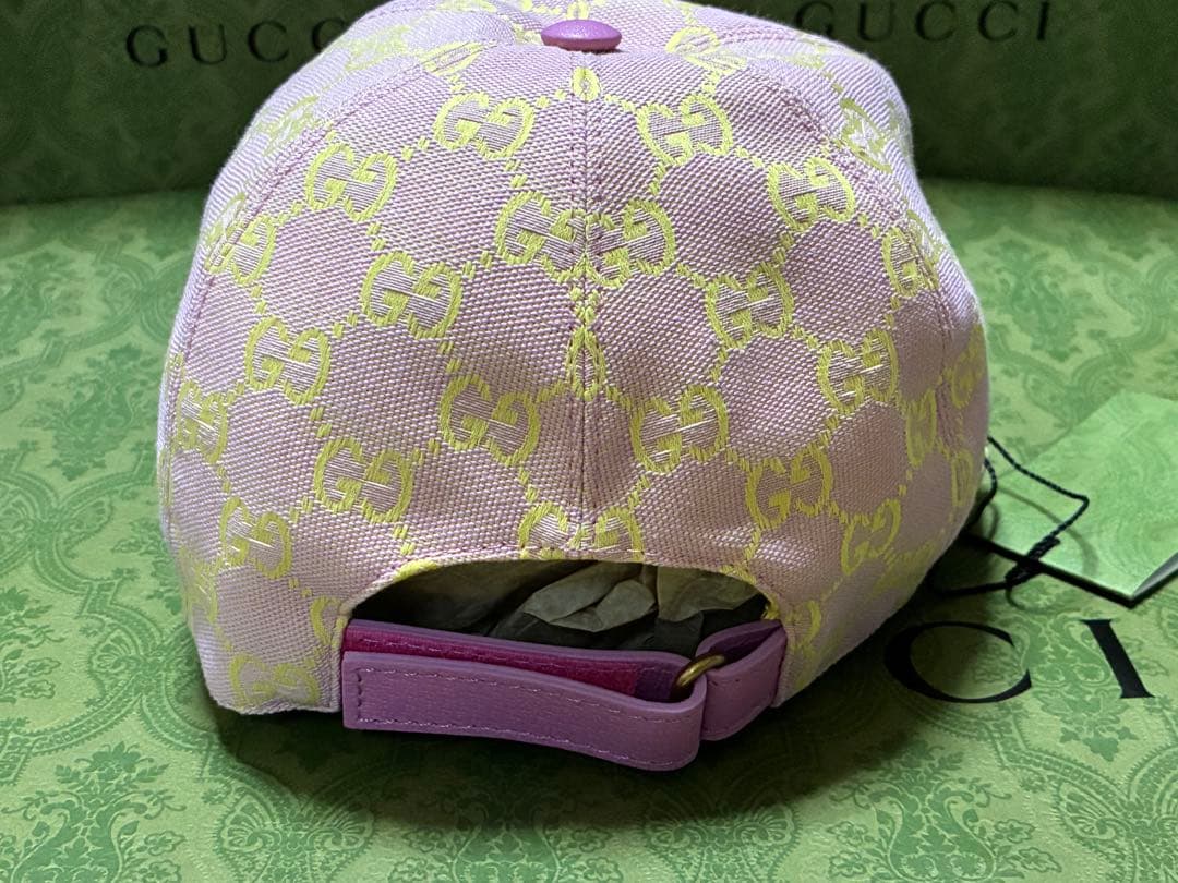 【新品】GUCCI グッチ キャップ ピンク Lサイズ