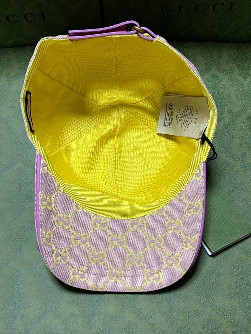【新品】GUCCI グッチ キャップ ピンク Lサイズ