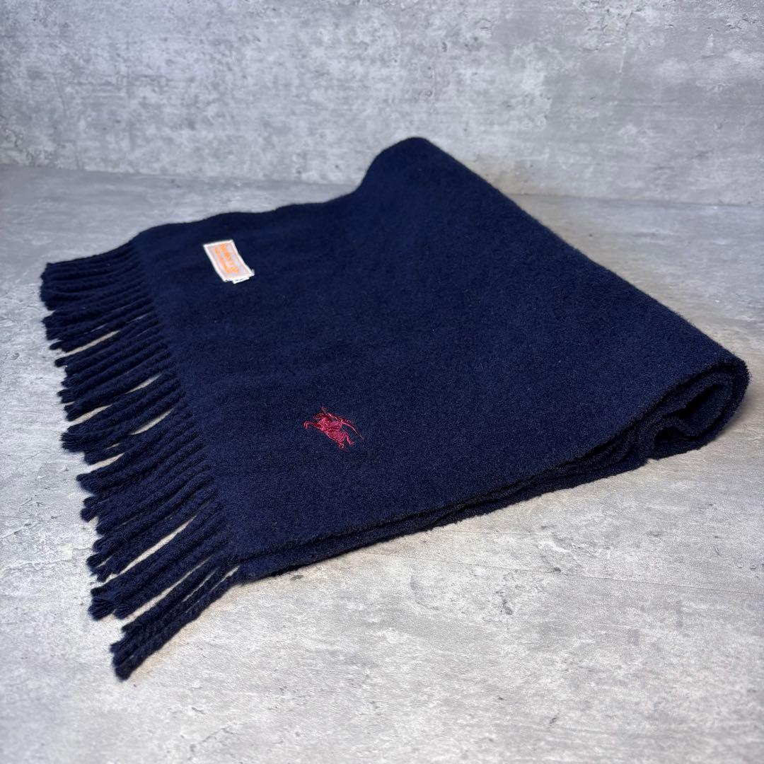 【極美品】BURBERRY バーバリー カシミヤ100% マフラー ネイビー