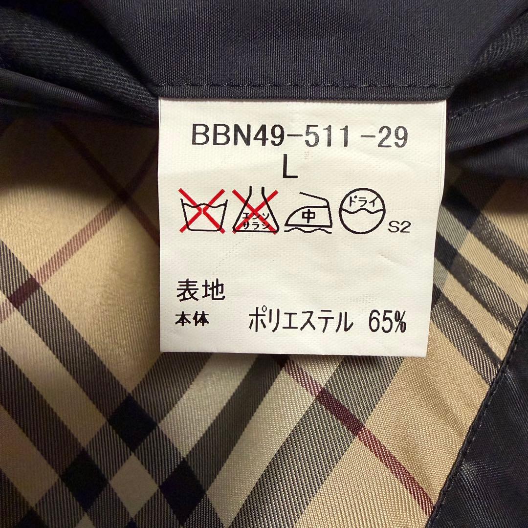 【美品】メンズ　男性用　BURBERRY ステンカラーコート ネイビー L