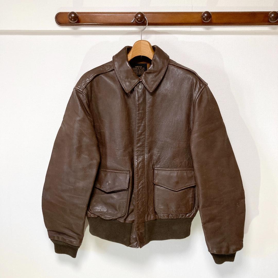 AVIREX A-2 フライトジャケット 馬革 ホースハイド ブラウン 36