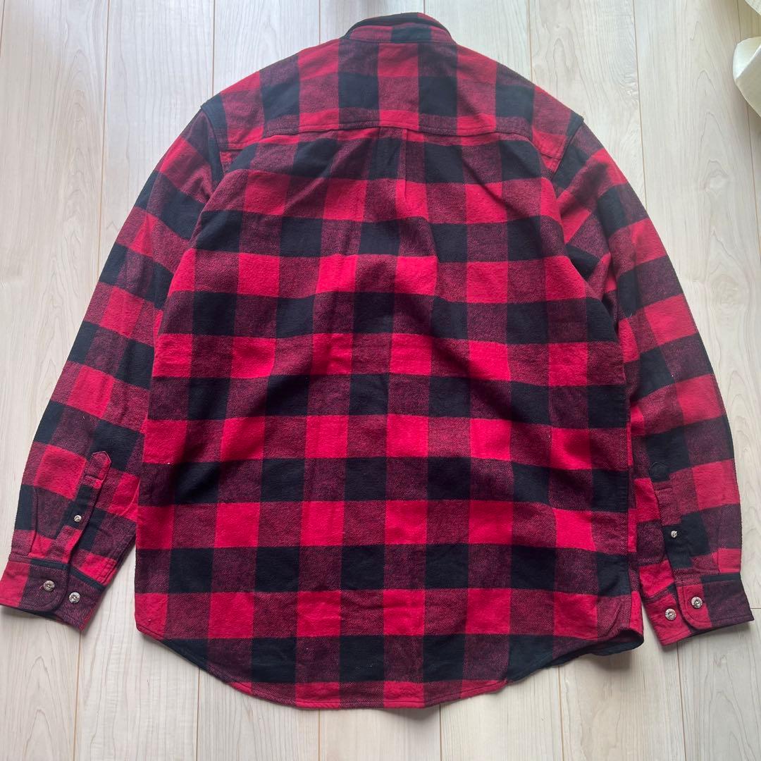 FIELD&STREAM オンブレチェック ヘビーフランネルシャツ XL 黒赤
