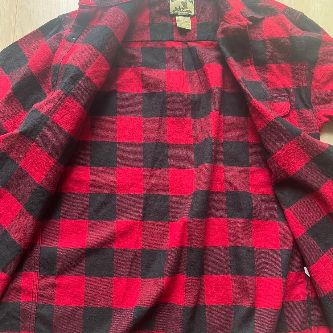 FIELD&STREAM オンブレチェック ヘビーフランネルシャツ XL 黒赤