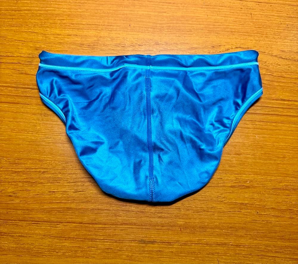 【美品】asics 初期スプラッシャー 超光沢 スカイブルー 競パン ハイドロ