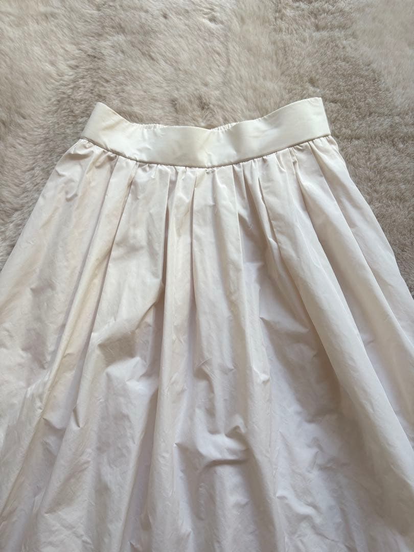 IENA イエナ 25SS タフタフレアスカート ホワイト