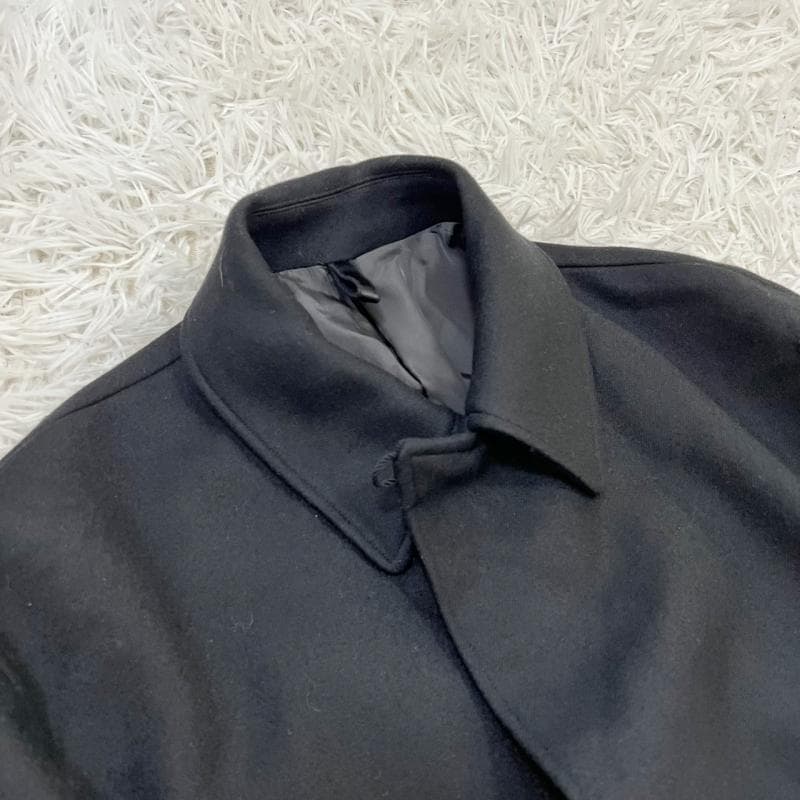 THE RERACS バルカラーコート 19FW ロング丈 比翼 ブラック