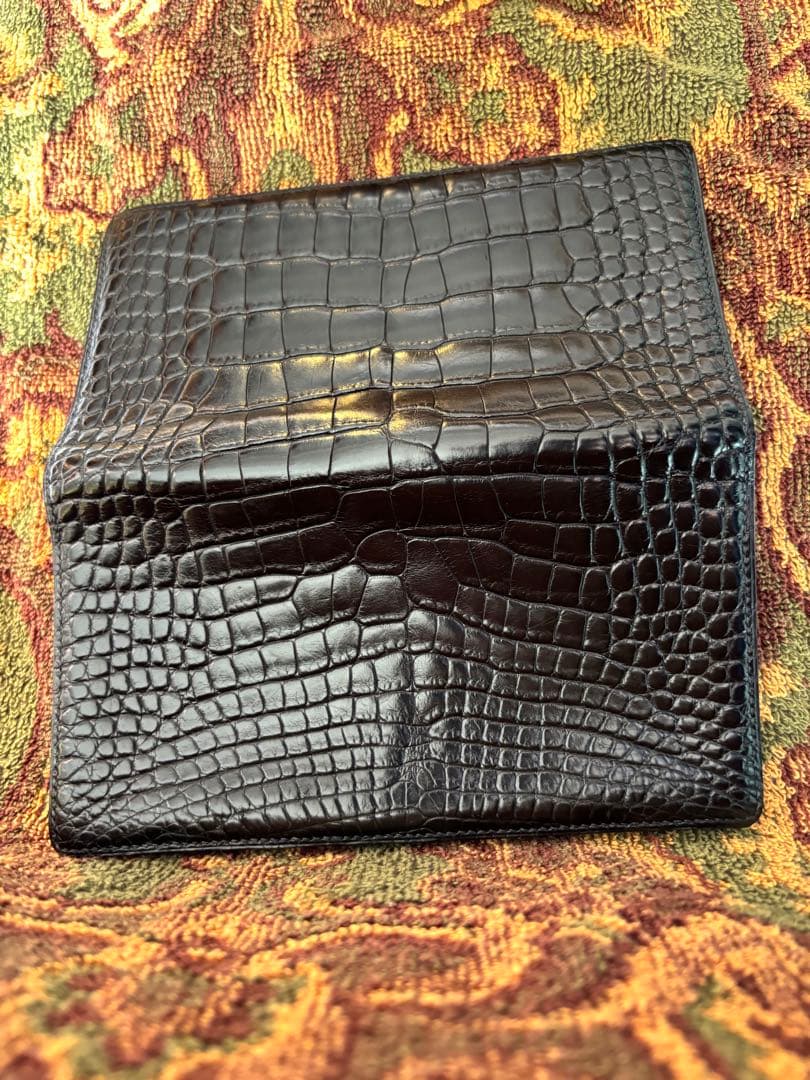 お買い得希少モラビトアリゲーターマット無双 長財布美品定価15%以下