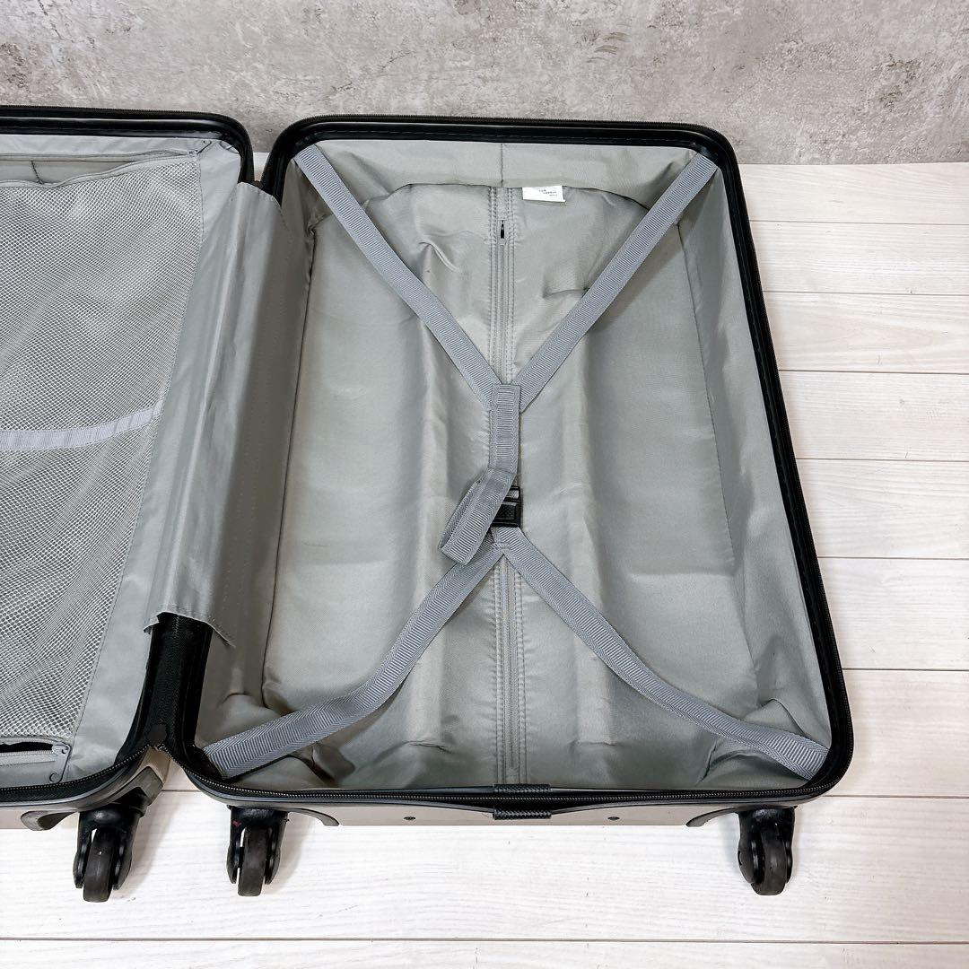 無印良品 MUJI バーを自由に調節できるハードキャリーケース 62L ベージュ