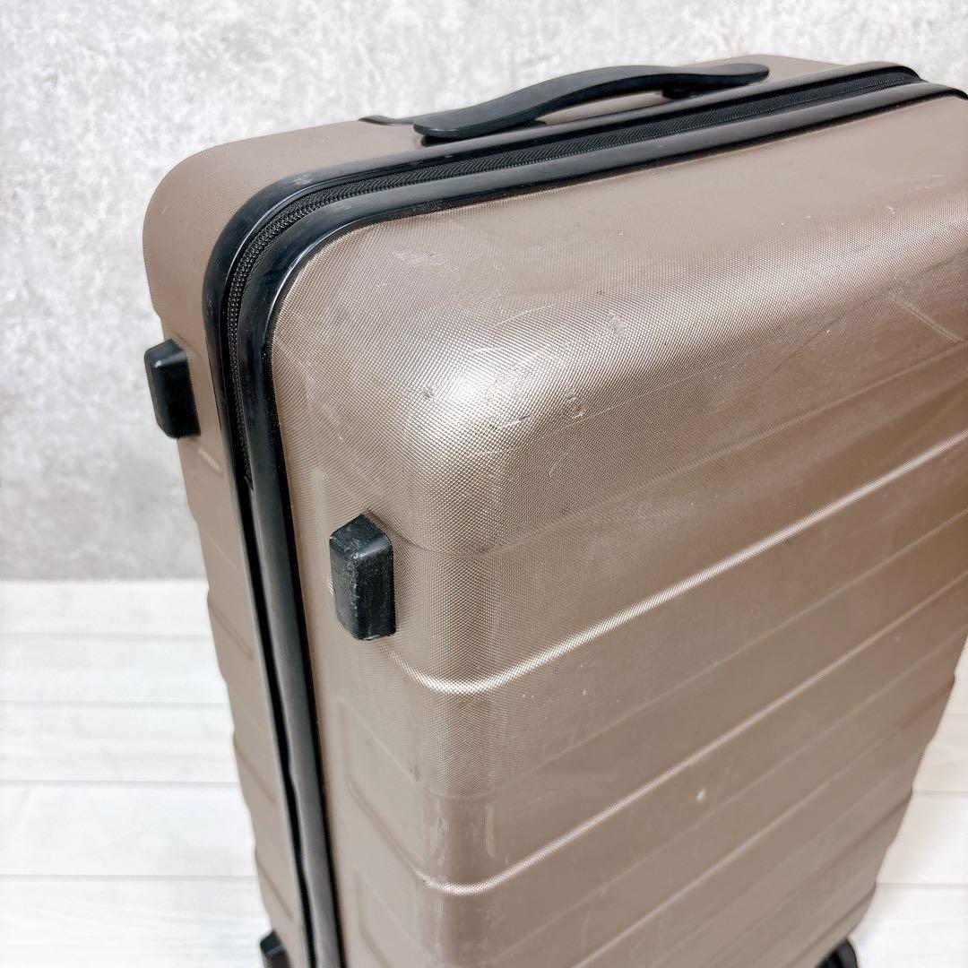無印良品 MUJI バーを自由に調節できるハードキャリーケース 62L ベージュ